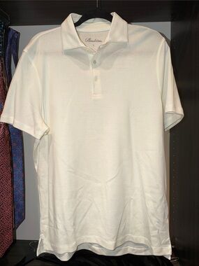 Stenströms Men's Short-Sleeve Polo Shirt in Cream